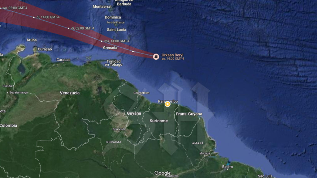 Orkaan Beryl onderweg naar Jamaica, doden en veel schade