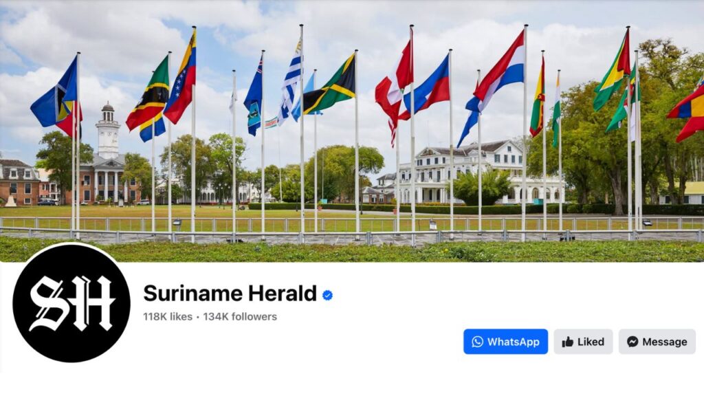 Suriname Herald ontvangt verificatiebadge van Facebook